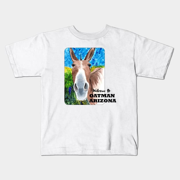 Welcome to Oatman, Arizona Kids T-Shirt by MMcBuck